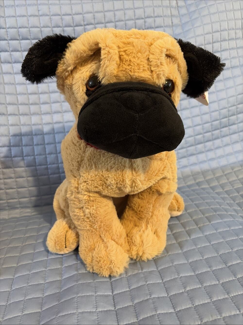 Peek A Boo Toys Pace The Pug Stuffed Animal Plush Toy Gift | Beige Soft 15” (A)